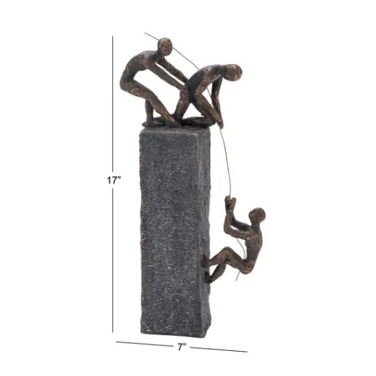 Kirkland's Home Polystone Rock Climber Sculpture- Statues & Figurines