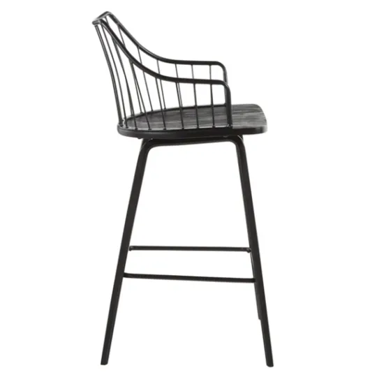 Kirkland's Home Poplar Wood Swivel Counter Stool- Bar Stools & Counter Height Stools