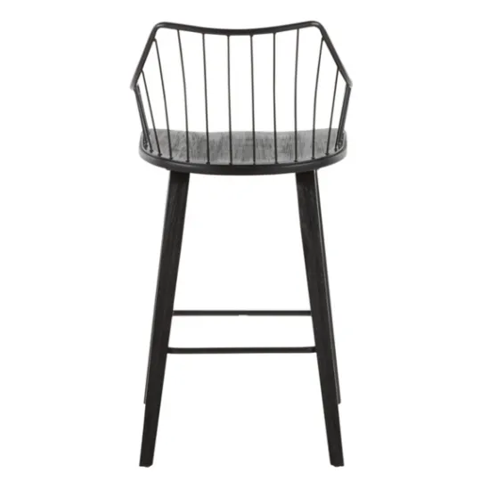 Kirkland's Home Poplar Wood Swivel Counter Stool- Bar Stools & Counter Height Stools