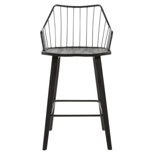Kirkland's Home Poplar Wood Swivel Counter Stool- Bar Stools & Counter Height Stools