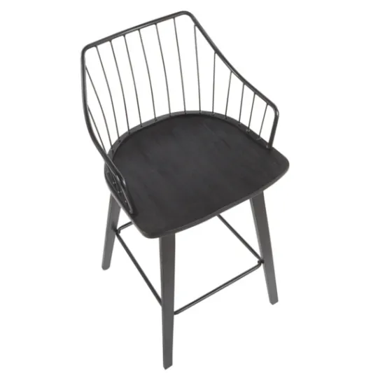 Kirkland's Home Poplar Wood Swivel Counter Stool- Bar Stools & Counter Height Stools