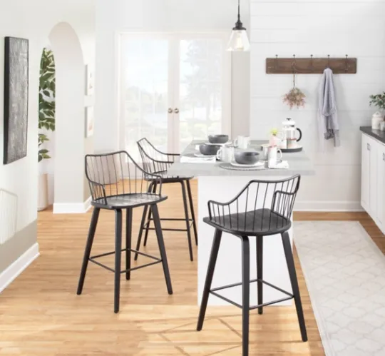 Kirkland's Home Poplar Wood Swivel Counter Stool- Bar Stools & Counter Height Stools