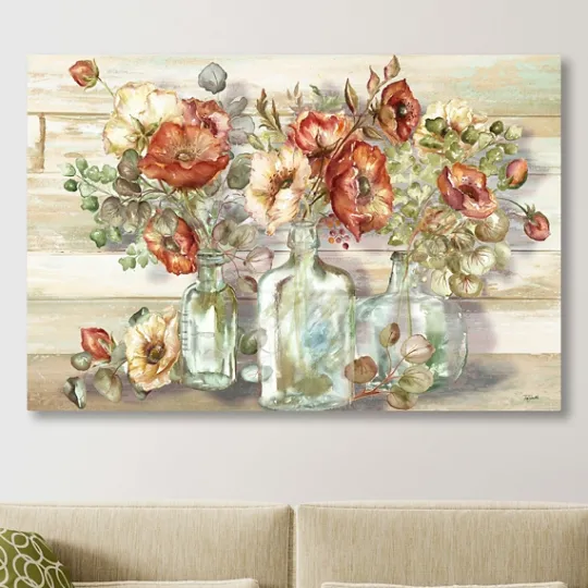 Kirkland's Home Poppies And Eucalyptus Canvas Art Print, 48X32 In.- Canvas Art