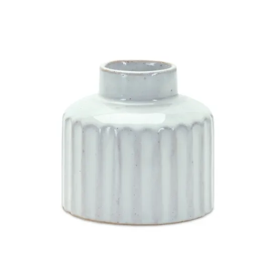 Kirkland's Home Porcelain Ribbed Vases, Set Of 2- Vases