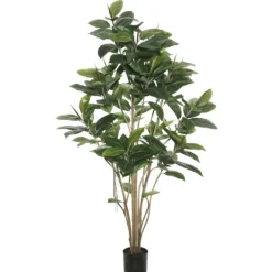 Kirkland's Home Potted Green Rubber Tree, 5 Ft.- Trees & Topiaries