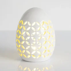 Kirkland's Home Pre-Lit Ceramic Egg Lantern- Lanterns