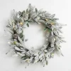 Kirkland's Home Pre-Lit Flocked Winter Pinecone Wreath- Wreaths