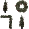 Kirkland's Home Pre-Lit 4-Pc. Outdoor Christmas Greenery Set- Arrangements & Greenery