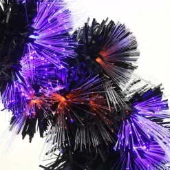 Kirkland's Home Pre-Lit Purple Fiber Optics Halloween Wreaths- Wreaths