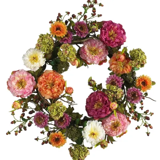 Kirkland's Home Pretty Peony Garden Mix Wreath- Wreaths