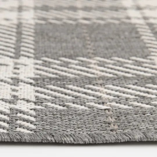 Kirkland's Home Priya Plaid Indoor/Outdoor Area Rug, 2X7- Outdoor Rugs
