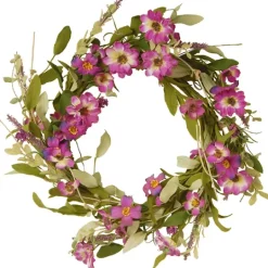 Kirkland's Home Purple Daisy And Lavender Wreath- Wreaths