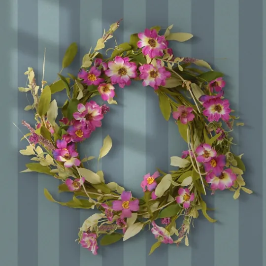 Kirkland's Home Purple Daisy And Lavender Wreath- Wreaths