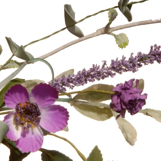 Kirkland's Home Purple Daisy And Lavender Wreath- Wreaths