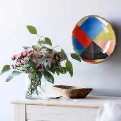 Kirkland's Home Pyramid Hanging Bowl Wall Plaque- Wall Plaques