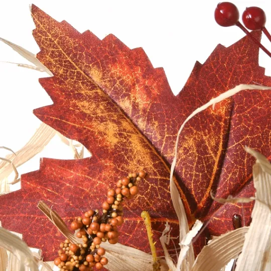 Kirkland's Home Raffia Corn Husk Maple Harvest Wreath- Wreaths