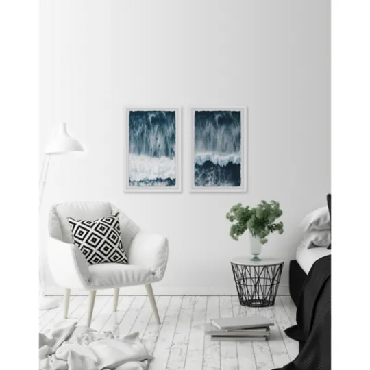 Kirkland's Home Raging Waves Diptych 2-Pc. Framed Wall Art Set- Framed Art