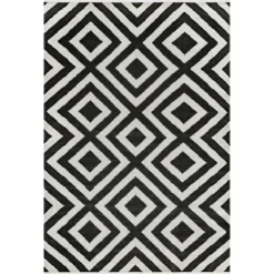 Kirkland's Home Rain Diamond Fringe Indoor/Outdoor Area Rug, 5X8- Outdoor Rugs
