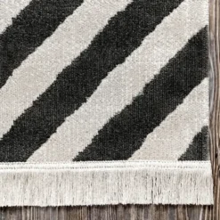 Kirkland's Home Rain Diamond Fringe Indoor/Outdoor Area Rug, 5X8- Outdoor Rugs