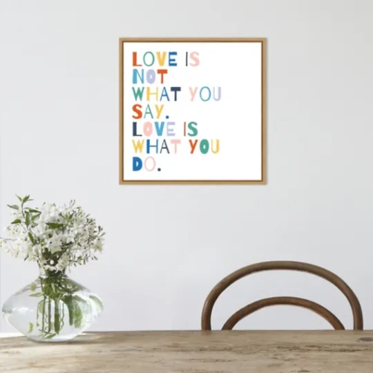 Kirkland's Home Rainbow Words I Framed Canvas Art Print- Wall Quotes & Signs