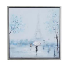 Kirkland's Home Rainy Paris Blues Transitional Framed Wall Art- Framed Art