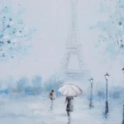 Kirkland's Home Rainy Paris Blues Transitional Framed Wall Art- Framed Art