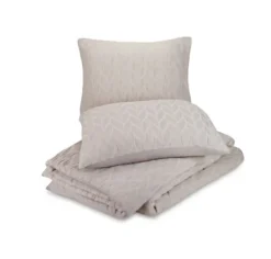Kirkland's Home Raised Chevron 3-Pc. Queen Duvet Set- Duvets