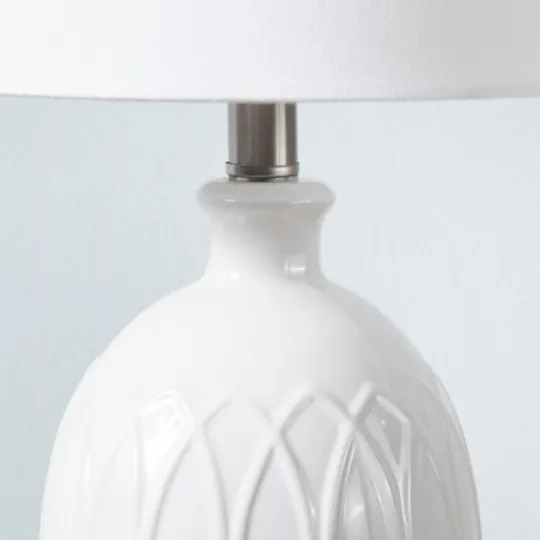 Kirkland's Home Raised Geometric Table Lamp- Table Lamps