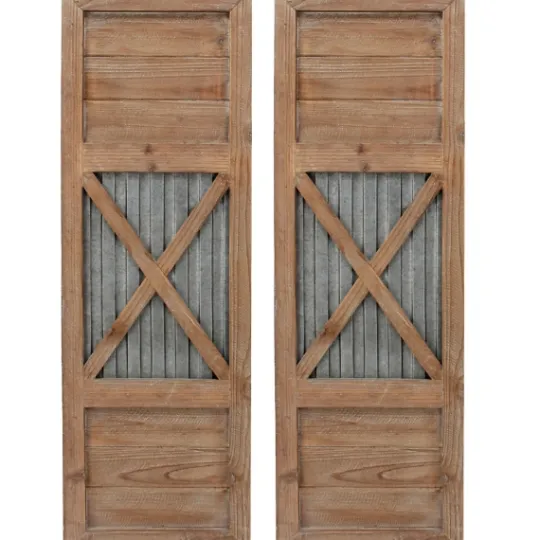 Kirkland's Home Raleigh Shutters, Set Of 2- Wall Plaques