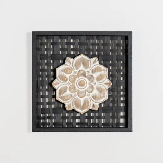 Kirkland's Home Rattan Medallion Wall I Plaque- Wall Plaques