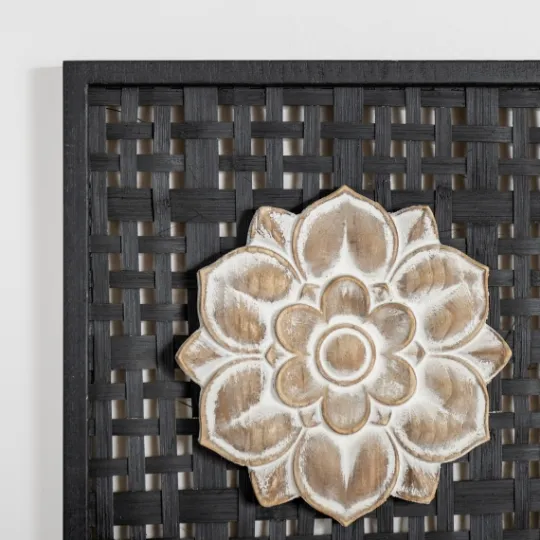 Kirkland's Home Rattan Medallion Wall I Plaque- Wall Plaques