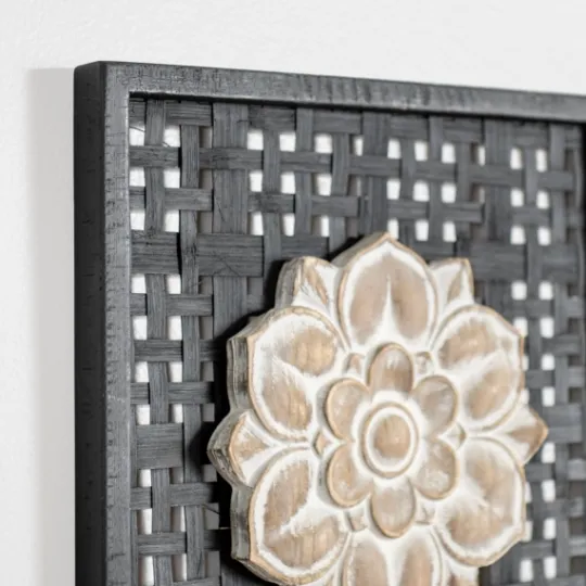 Kirkland's Home Rattan Medallion Wall I Plaque- Wall Plaques