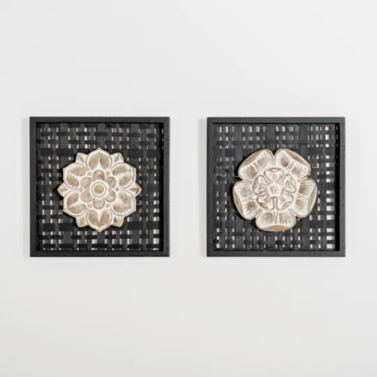 Kirkland's Home Rattan Medallion Wall I Plaque- Wall Plaques