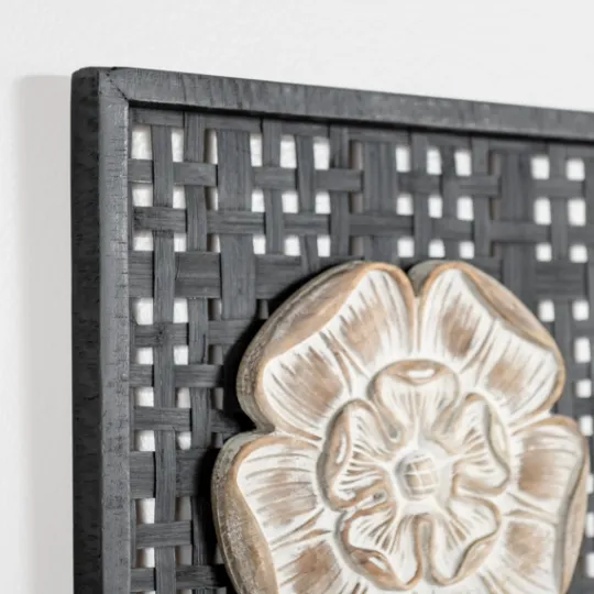 Kirkland's Home Rattan Medallion Wall Ii Plaque- Wall Plaques