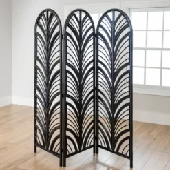 Kirkland's Home Rattan Open Arches Room Divider- Decorative Accents
