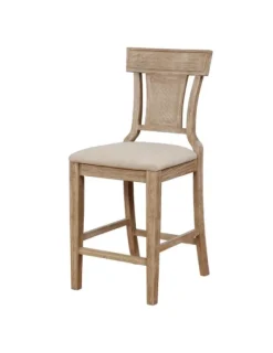 Kirkland's Home Ray With Gray Wash Finish Counter Stool- Bar Stools & Counter Height Stools