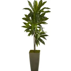 Kirkland's Home Real Touch Dracaena Tree In Green Planter, 4.5 Ft.- Trees & Topiaries