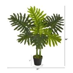 Kirkland's Home Real Touch Potted Tree Philodendron, 36 In.- Trees & Topiaries