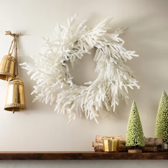 Kirkland's Home Real-Touch Flocked Norfolk Pine Wreath- Wreaths