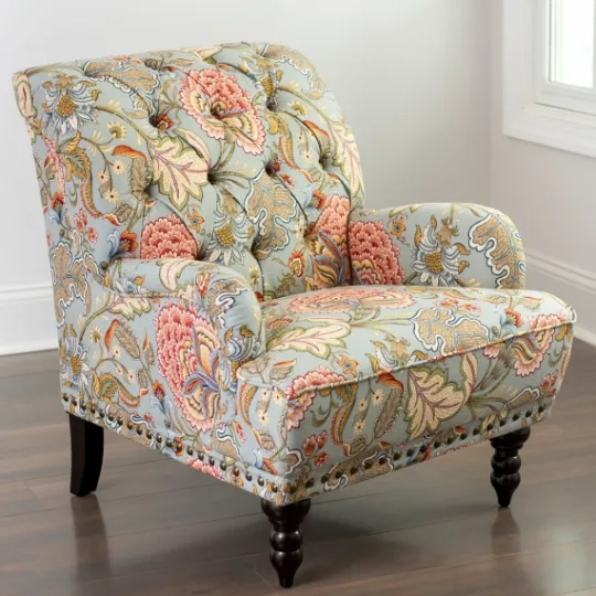 Kirkland's Home Rebecca Tufted Accent Chair- Accent Chairs