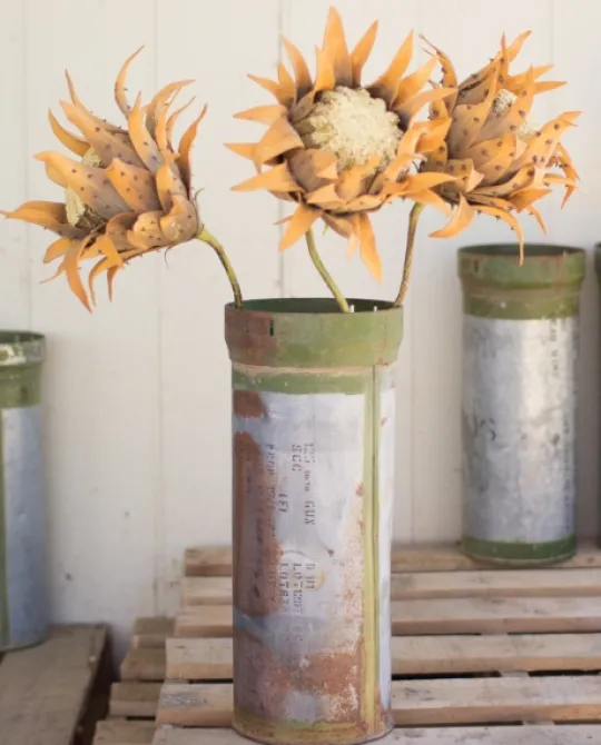 Kirkland's Home Reclaimed Ammunition Canister- Vases