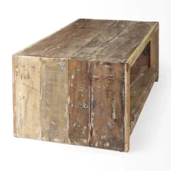 Kirkland's Home Reclaimed Natural Wood Distressed Coffee Table- Coffee Tables