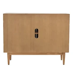 Kirkland's Home Reclaimed Pine And Woven Cane Cabinet- Cabinets & Sideboards