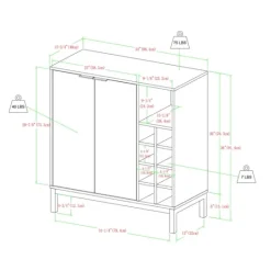 Kirkland's Home Reclaimed Wood Industrial Bar Cabinet- Cabinets & Sideboards