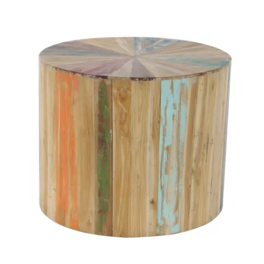 Kirkland's Home Reclaimed Wood Round Accent Table- Accent & End Tables