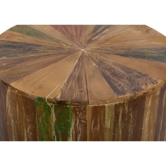 Kirkland's Home Reclaimed Wood Round Accent Table- Accent & End Tables