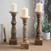 Kirkland's Home Reclaimed Wooden Banister Candle Holders, Set Of 3- Candle Holders