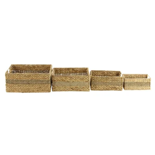 Kirkland's Home Rectangular Baskets With Metal Handles, Set Of 4- Baskets & Boxes