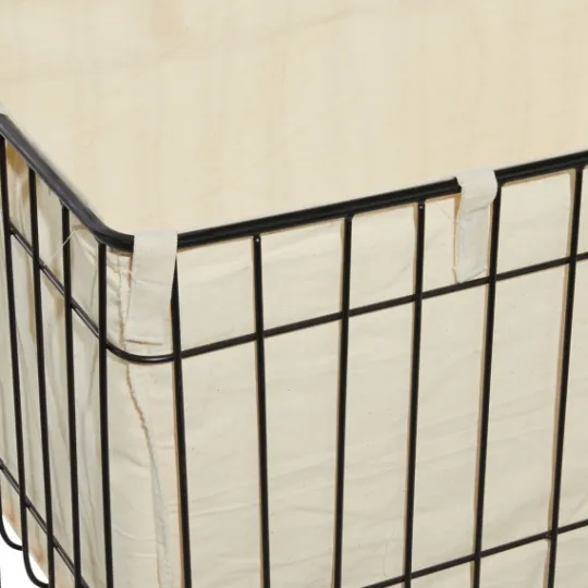 Kirkland's Home Rectangular Black Rolling Storage Cart- Baskets & Boxes