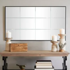 Kirkland's Home Rectangular Windowpane Grid Mirror, 23X40 In.- Decorative Mirrors